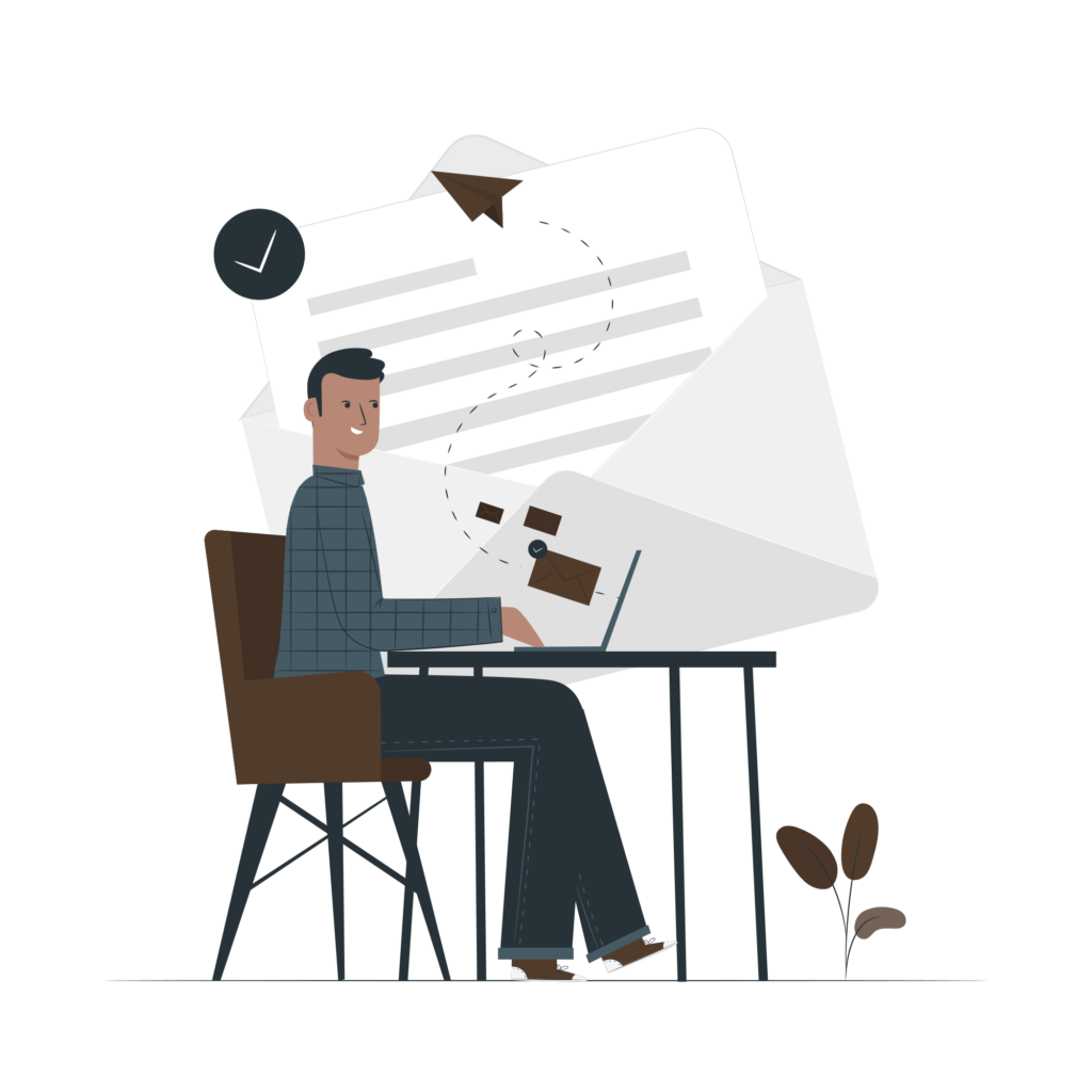 illustration d'envoi de mail